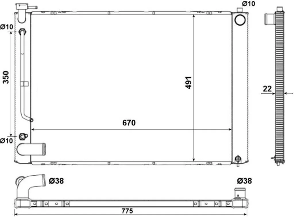 Évitez la surchauffe : Radiateur NRF 53974 pour RX U3 OE 1604120310