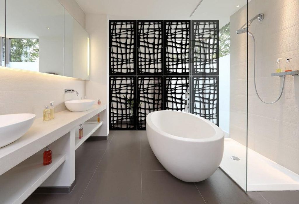 ABSTRACT – Perforiertes PVC–Panel – Sonnenschutz 50x150 cm schwarz