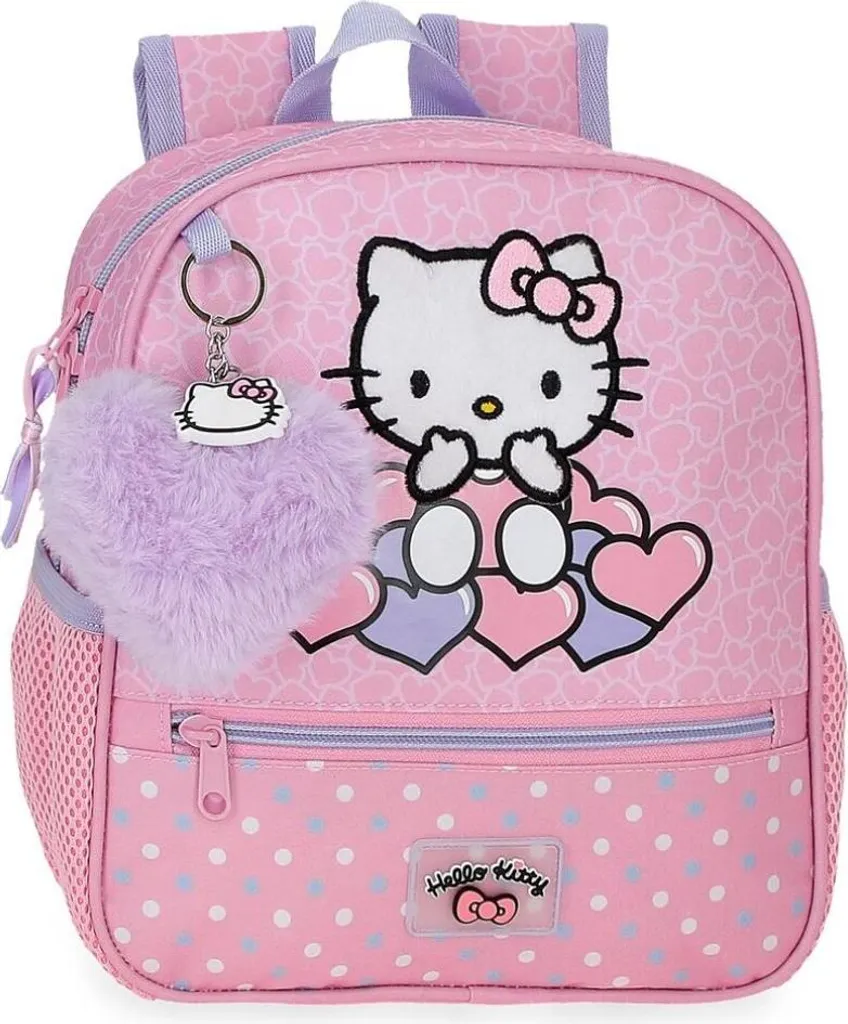 Sac à dos maternelle Hello Kitty 25cm idéal pour doudou et petit goûter