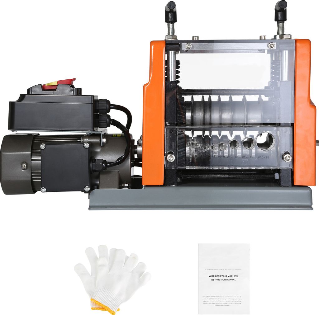 SucceBuy Automatische Abisoliermaschine , 0,06 bis 0,98 Zoll elektrischer Kabelabisolierer, 60 W, Drahtschäler mit Tiefenreferenz, 6 runde und 1 f...