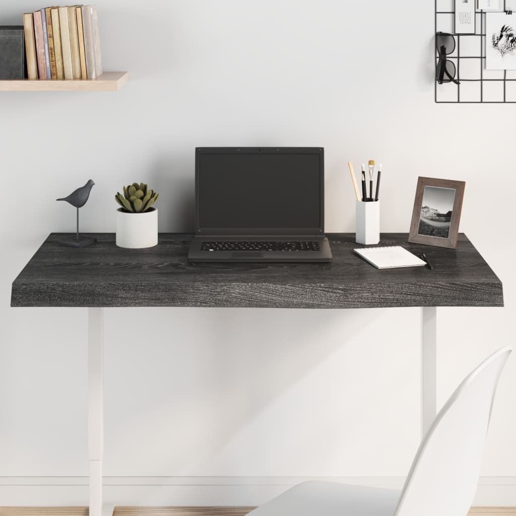 "2026 Promotion" Tischaccessoires, Tischplatte, Dunkelbraun, 100x60x(2-6)cm Massivholz Eiche - Tischplatten CC9355