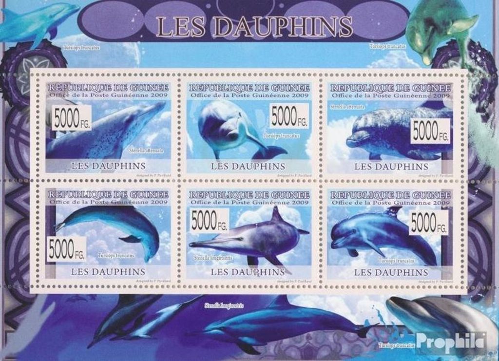 Briefmarken Guinea 2009 Mi 6469-6474 Kleinbogen (kompl. Produktbild 