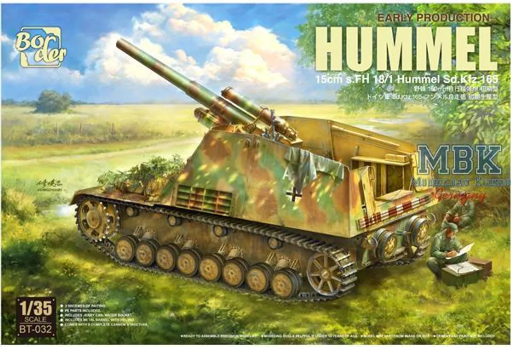 Détails Historiques Hummel Sd.Kfz.165 Production Précoce BT-032 1/35