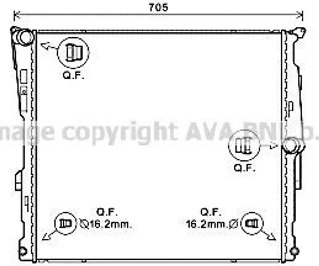 Radiateur de Refroidissement Moteur BMW X3 F25 - Pièce PRASCO BW2548 OE