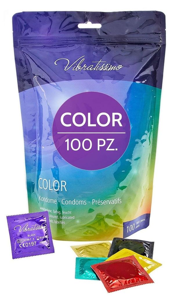 VIBRATISSIMO Preservativi Colorati Confezione da 100 | Immagine del prodotto 