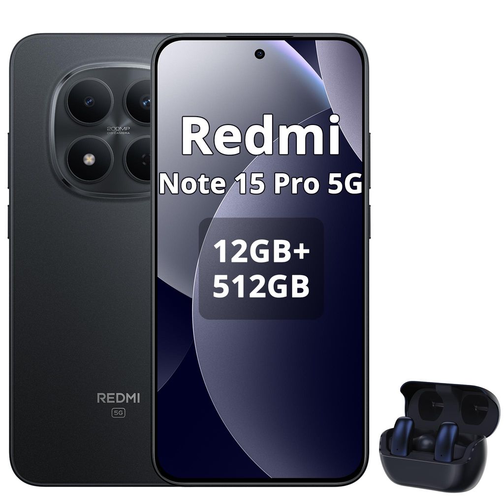 Smartphone XIAOMI Redmi Note 15 Pro 5G, 12+512GB, batteria Immagine del prodotto 