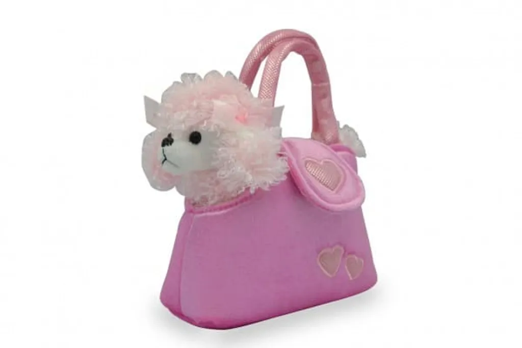 Il Mio Primo Cucciolo: Cane Peluche in Borsa Rosa 19x17 cm