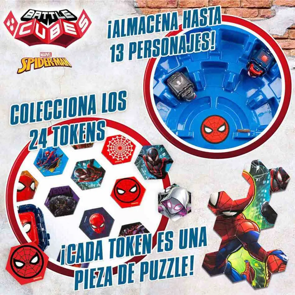 Jeu de Cubes de Combat Spiderman : Pack de Duel Interactif Marvel