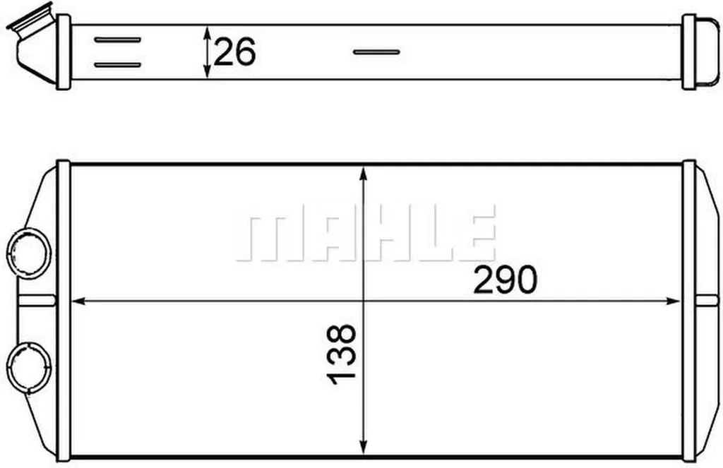Échangeur de chaleur habitacle MAHLE 119mm pour BERLINGO MULTISPACE