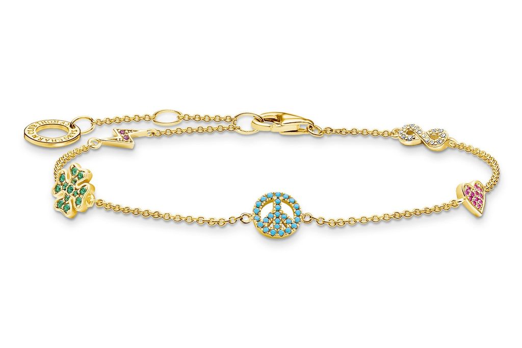 THOMAS SABO Armband "Powerful Symbole" Silber vergoldet - Bu