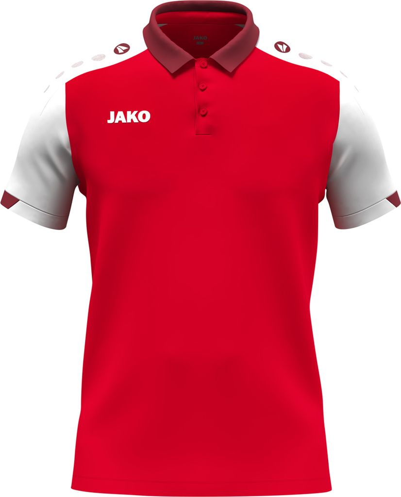 Jako Dynamic Poloshirt Kinder rot weiß dunkelrot Gr 140