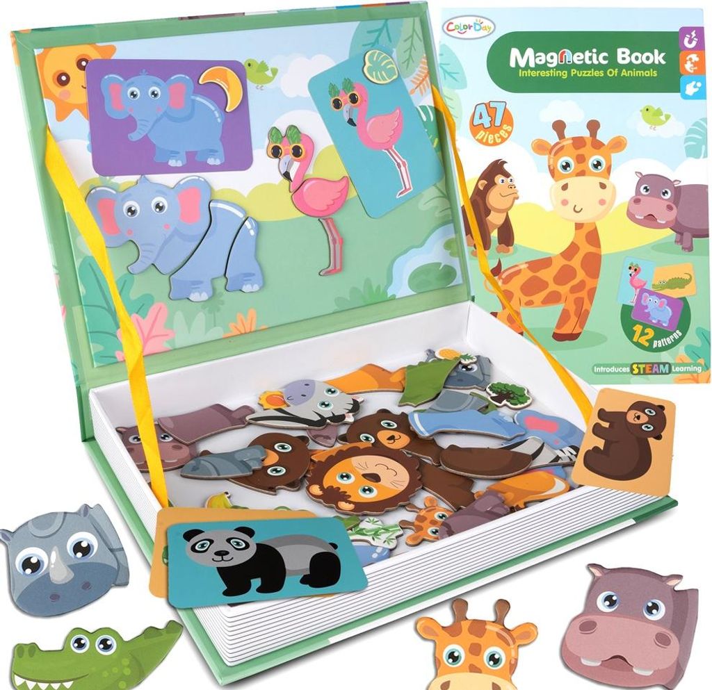 Omalovánky Magnetická hra na pasení Chrastítko s puzzle Obrázek produktu 