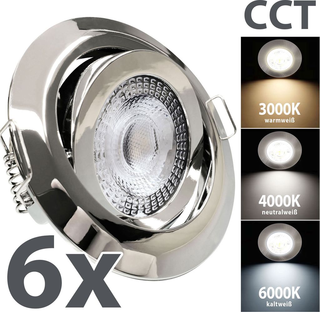 6x LED Einbaustrahler LUMIRA Ultra Flach 5W 360 Lumen | Produktbild 