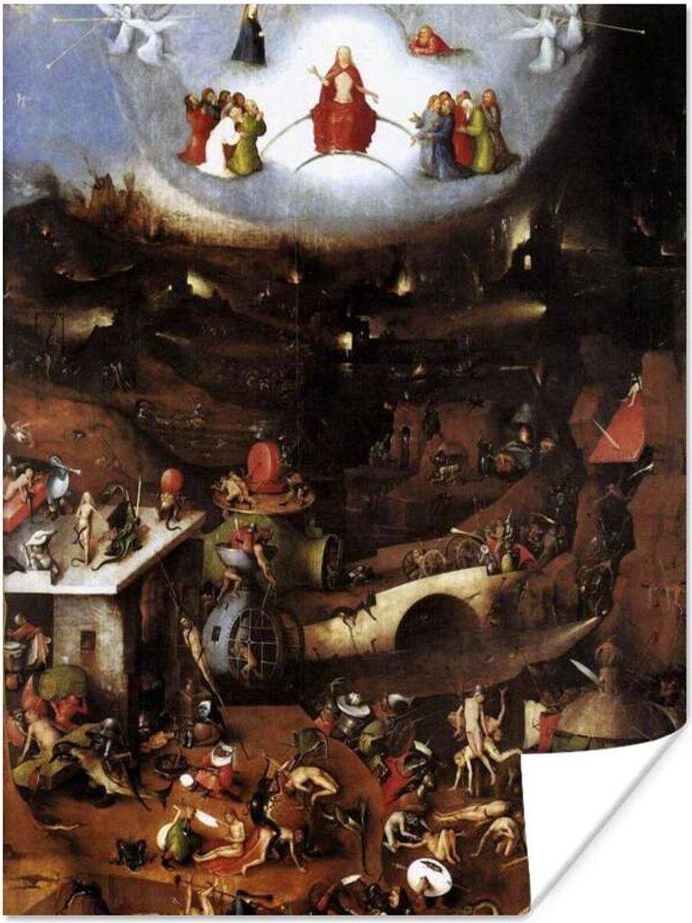 MuchoWow Poster Das Jüngste Gericht - Gemälde von Hieronymus Bosch 30x40 cm - Wandplakat - Poster Kinderzimmer