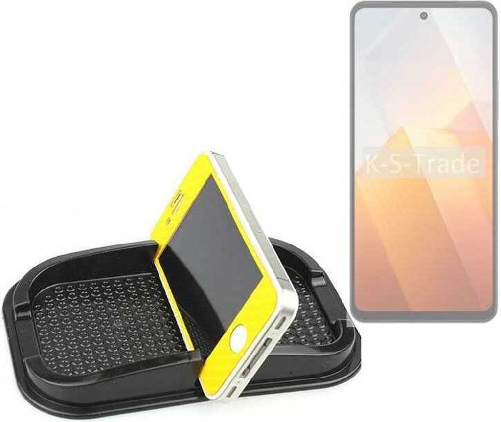 K-S-Trade Auto Anti Rutsch Matte Smartphone-Halter kompatibel mit Vivo Y100t Haft Pad Armaturenbrett Handy-Halterung Silikon