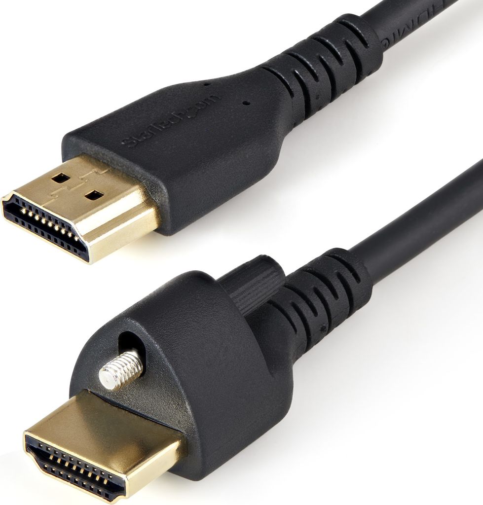 StarTech.com 2m High Speed HDMI Kabel - 4K 60Hz HDR - HDMI-2.0-Monitorkabel mit Verriegelungsschraube für sichere Verbindung - HDMI-Kabel mit Ethe...