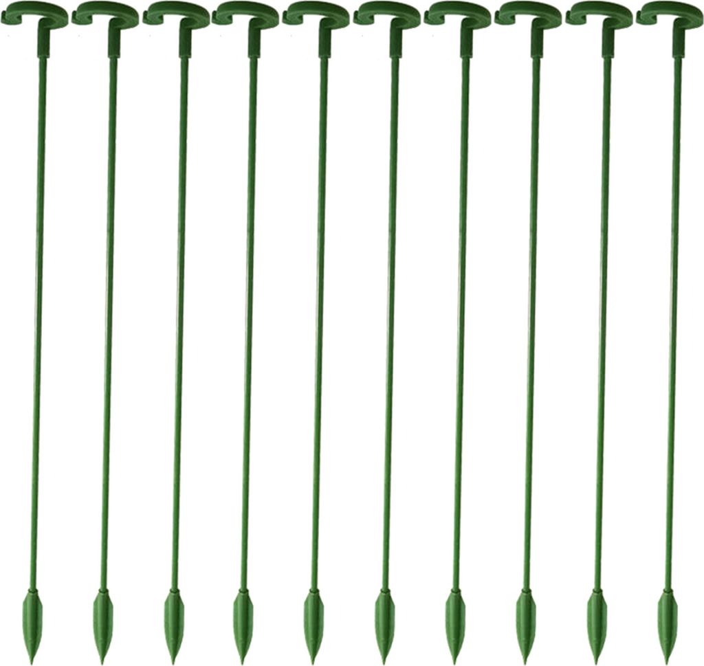 10pcs Topfpflanze Stütze Stick Universal gute Unterstützung Leichtes Sonnenblumengemüse Stamm Glasfaser Stützstock für Garten-C