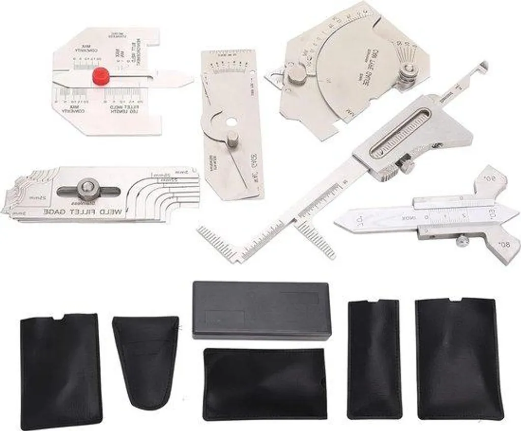 Kit de contrôle des soudures 6 pièces avec altimètre et jauge d'angle