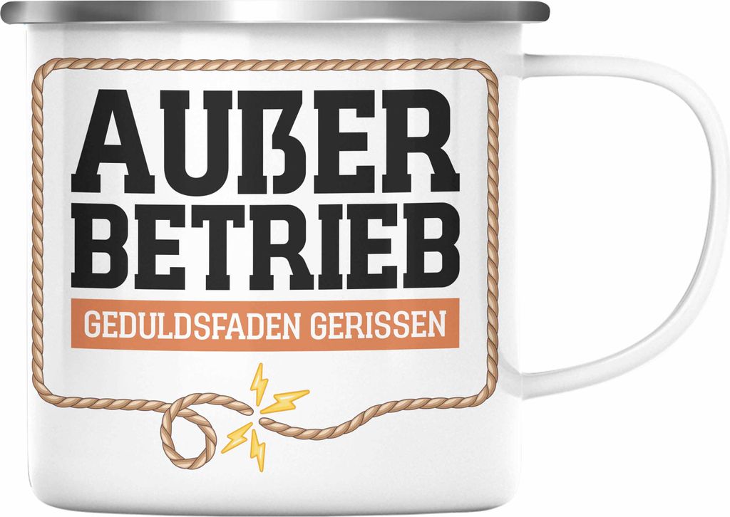 Trendation - Lustige Emaille Tasse Büro Arbeit Kollegin Produktbild 