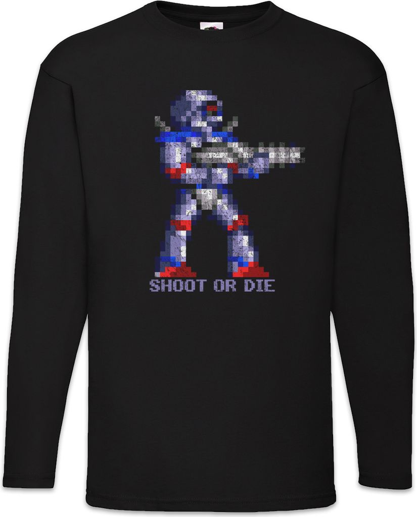 Urban Backwoods Shoot Or Die, Langarm T-Shirt, Farbe: Schwarz, Größe: S