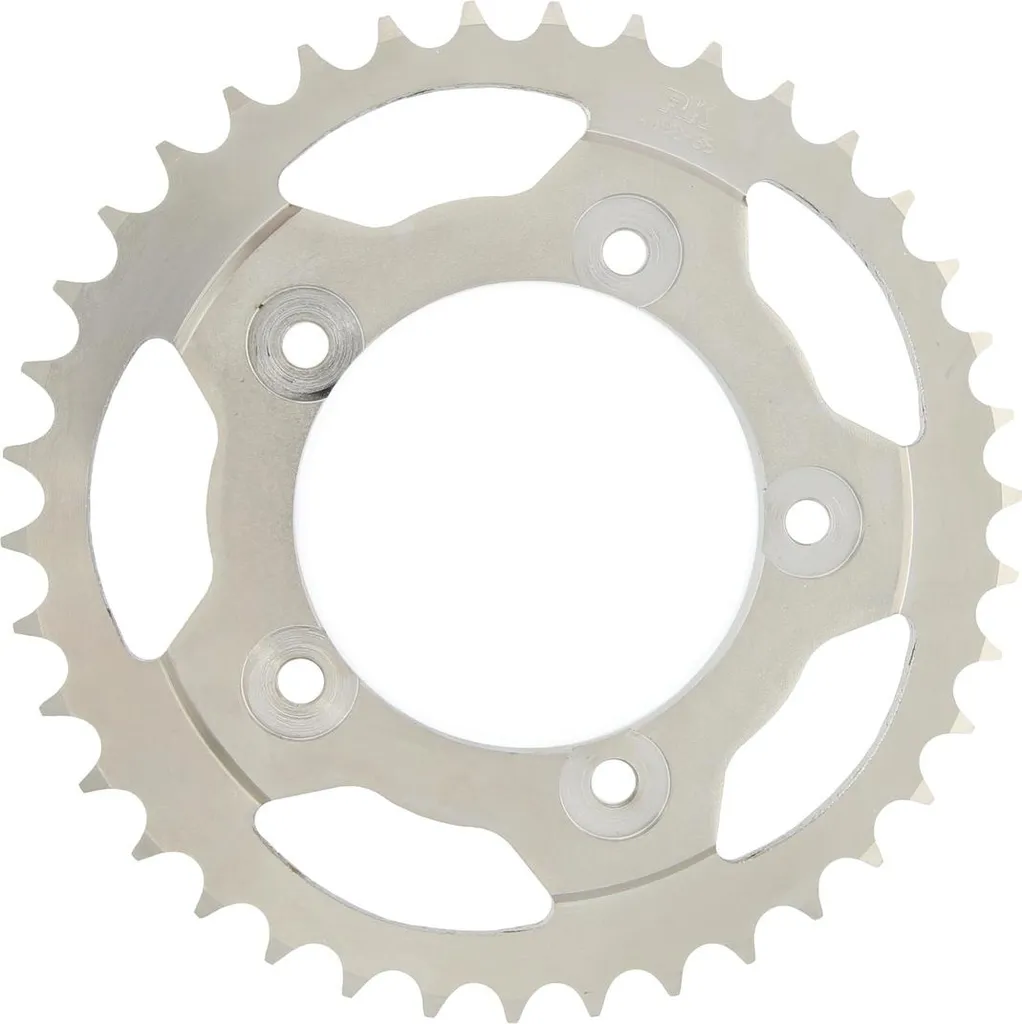 Couronne arrière moto RK 39 dents en acier renforcé pas 520 argent
