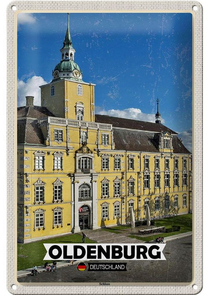 Blechschild Städte Oldenburg Schloss Architekur 20x30cm