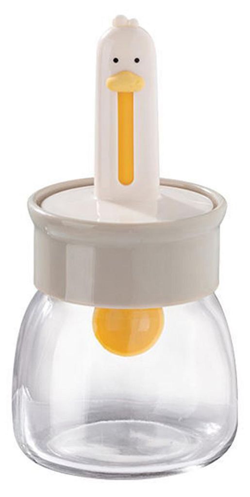 Gewürzglas, Gewürzspender aus Glas, mengengerechter Küchenbehälter, Zuckerdose, Gewürzflasche mit Teleskoplöffel