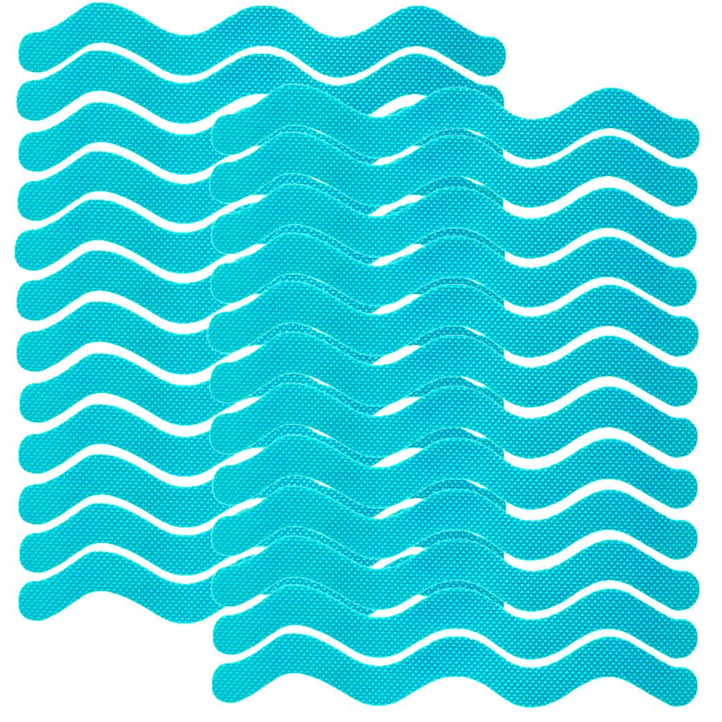 12pcs/24 pcs Duschkleber erhöht die reibungslose selbstklebende S-förmige Streifen Anti-Schlupf-Badezimmer Badewannenaufkleber für Zuhause-Blau ...