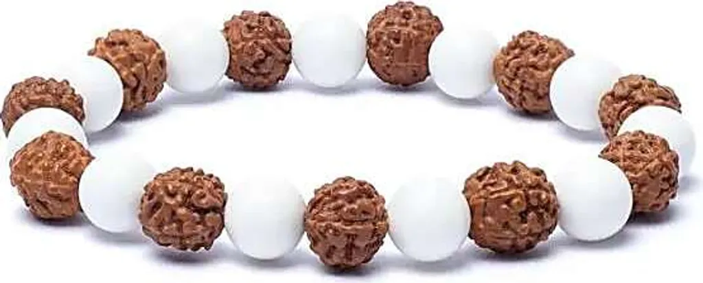 Bracelet Yoga Rudraksha et Coquillage Lot de 3 - Accessoire Zen 0,8cm