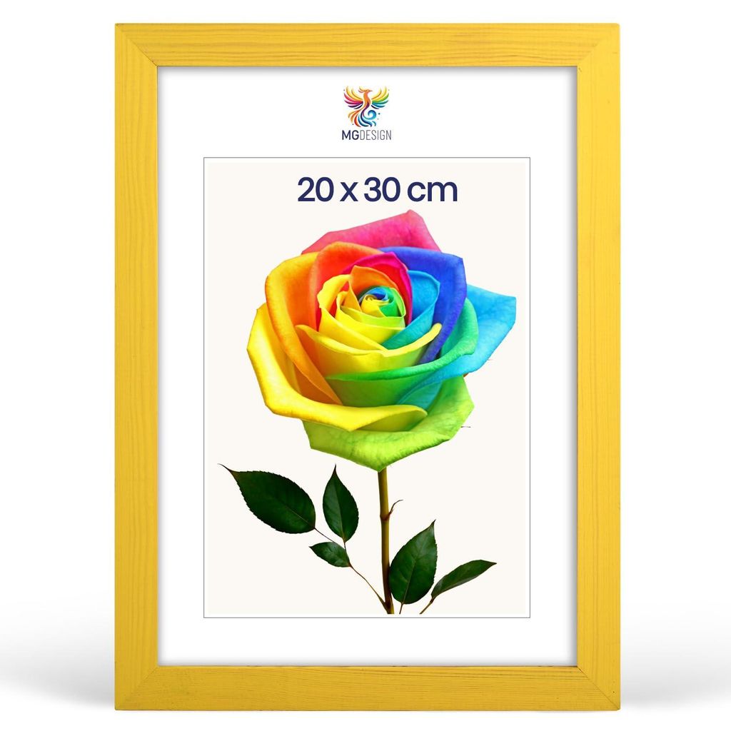 MG Design Bilderrahmen 20 x 30 cm - Fotorahmen mit Gelb Produktbild 