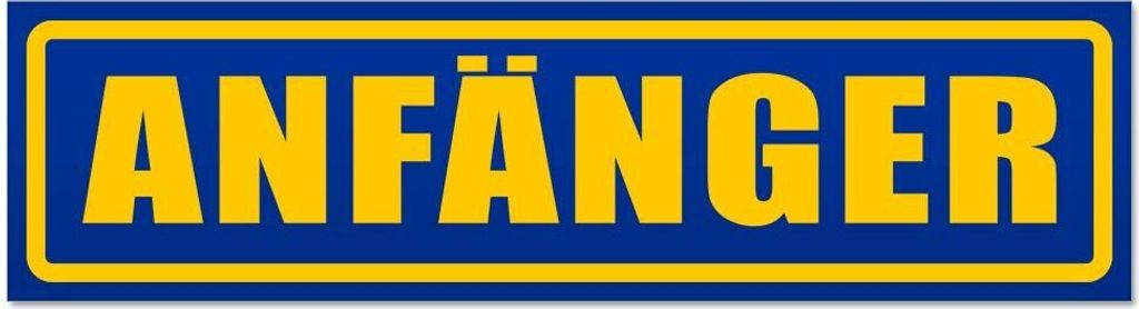 Kiwistar - Autoaufkleber - Blau - 45 x 12 cm - Anfänger - Hinweis Aufkleber Sticker für Auto, Kfz, Fahrrad, PKW, LKW
