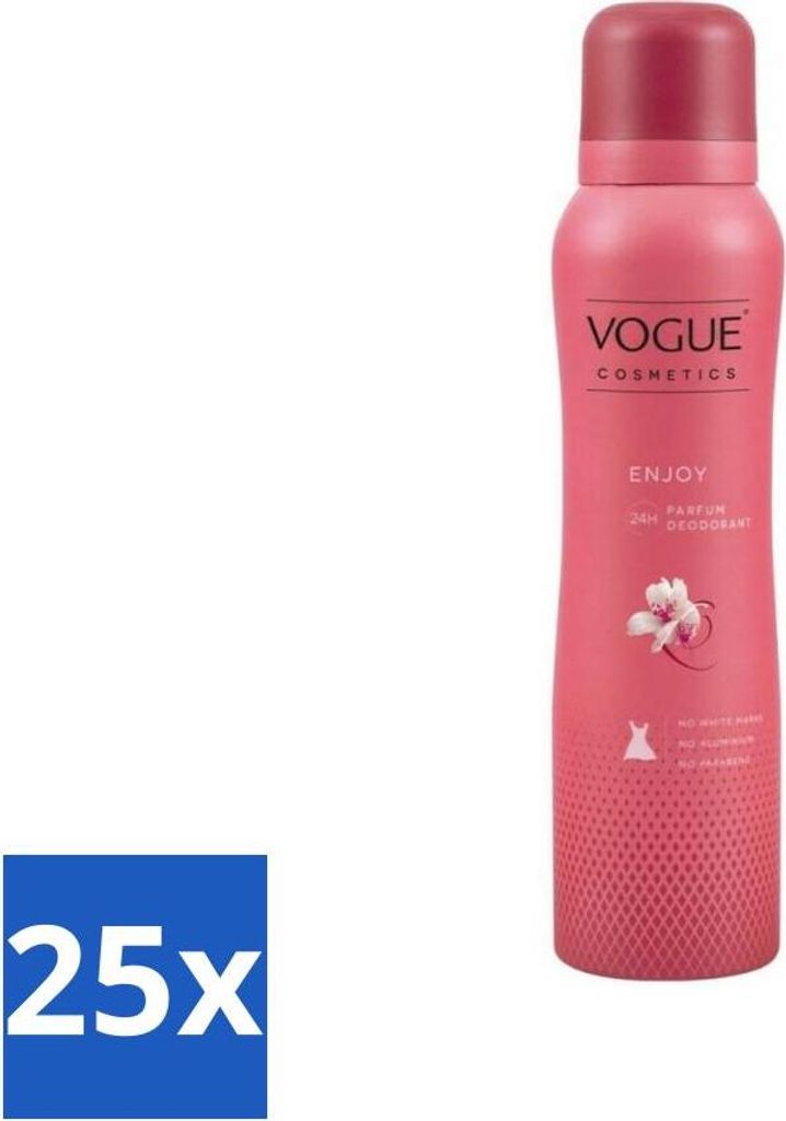Vogue Enjoy Parfüm-Deodorant 150 ml - Vorteilspack - 25 Stücke