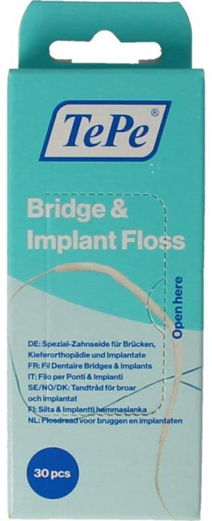 Tepe Bridge & Implant Floss (30 stuks) Productafbeelding 
