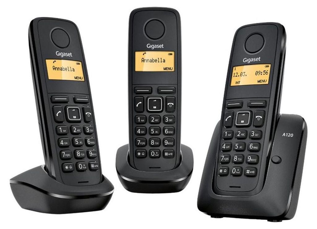 Téléphone fixe Siemens Gigaset A170 Trio Noir Image du produit 