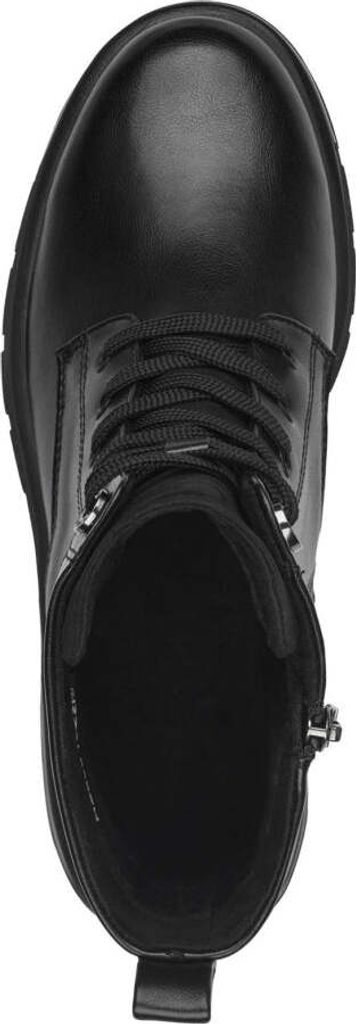 MARCO TOZZI Damen Stiefelette Plateau Schnürboot matt Lack 2-25283-43, Größe:37 EU, Farbe:Schwarz