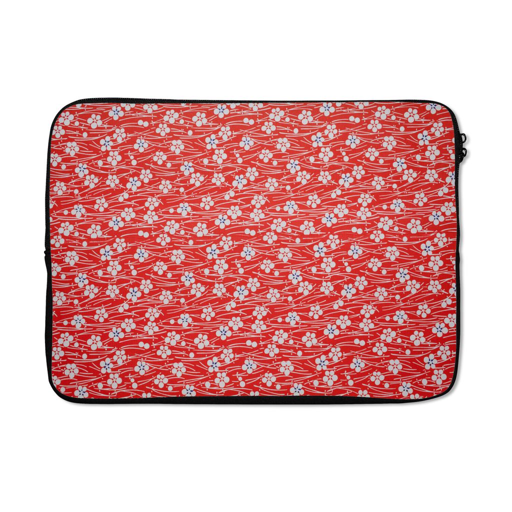 MuchoWow® Laptop Hülle 14 ZollEin rotes und weißes Produktbild 