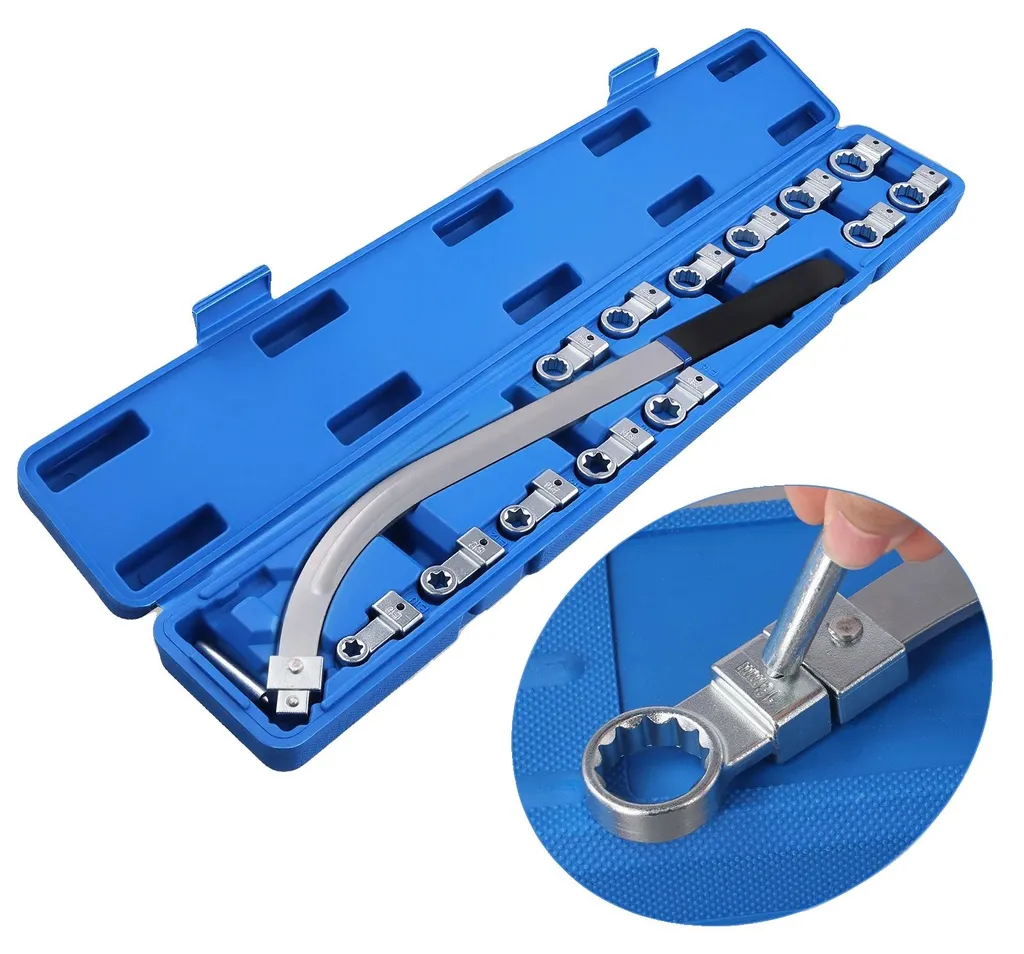 Outil tendeur courroie accès difficile bras long 15 pcs 12-19mm