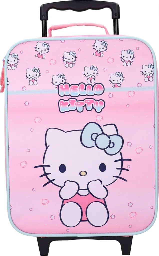 Trolley Hello Kitty Rose pour Enfant : Fini les Sacs Lourds sur le Dos