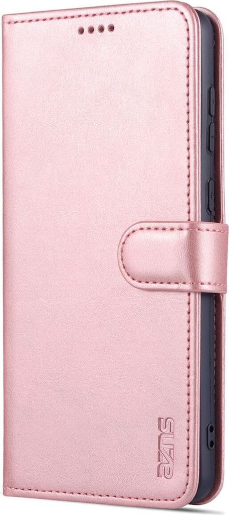 König Design Hülle kompatibel mit Samsung Galaxy A73 5G Kunstleder Handyhülle - Handy Case Rosengold