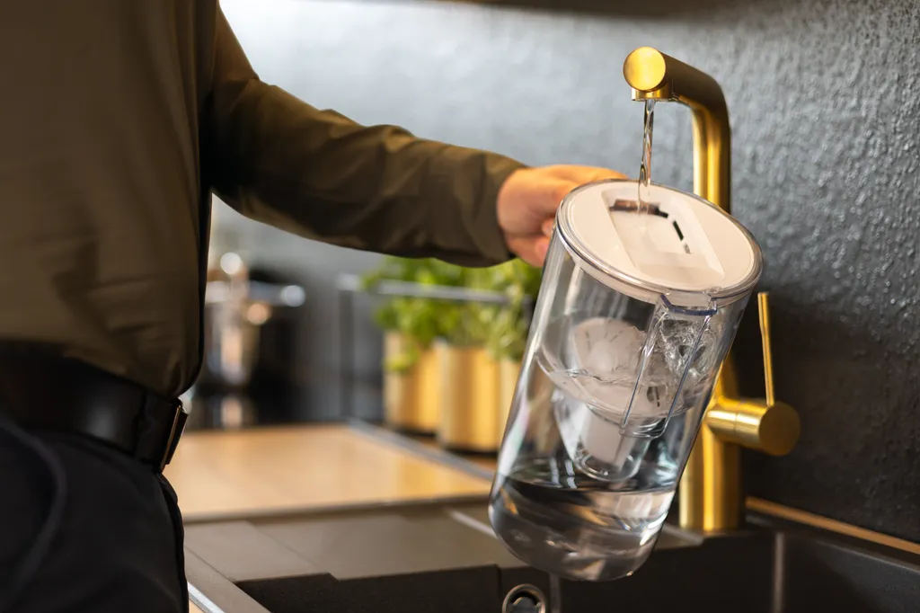 Wessper Waterfilterkan AquaClassic Waterfilter-Karaf 2,8 L Grijs met 1 Water Filter | Vervanging voor Aquaphor Standard, Brita Classic, Dafi Classic filter | Vermindert Kalk Chloor Zware Metalen