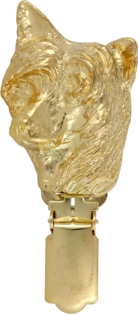 Spilla giapponese - spilla con clip, manico dorato per numero di partenza, elegante distintivo per esposizione canina del marchio Art-Dog