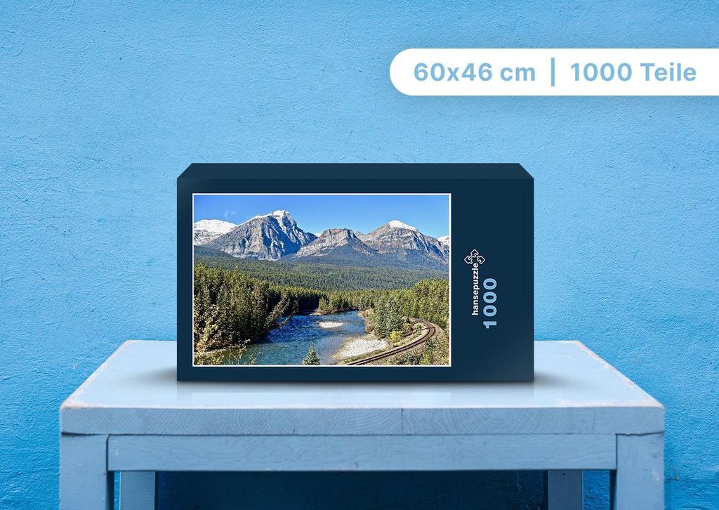 hansepuzzle 109109 - Rocky Mountains Puzzle, 1000 Teile, Orte, 60,0 x 46,0cm mit hochwertiger Aufbewahrung, Kartonbox & Beutel