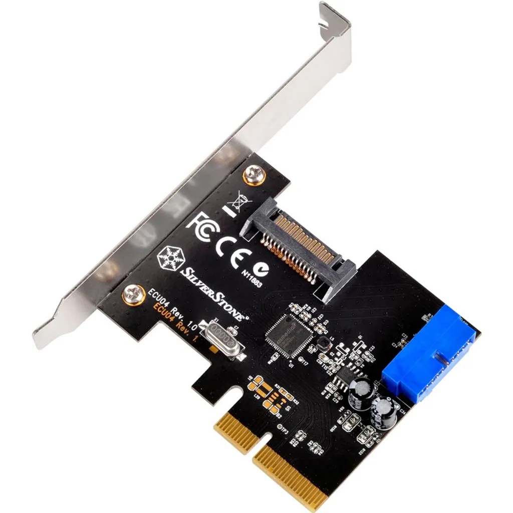 SilverStone ECU04-E Carte PCIe USB 3.1 Gen 2 10 Gbps Low Profile
