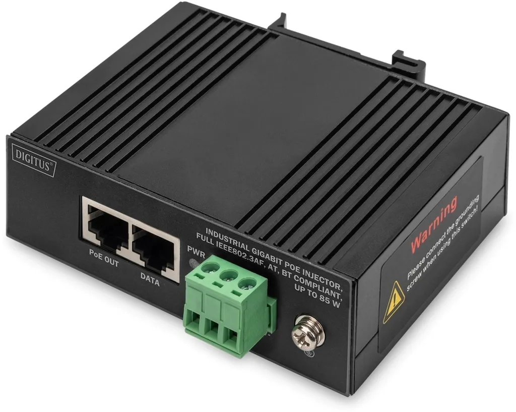 DIGITUS DN-651141 Iniettore Gigabit PoE 85W - Standard Industriale