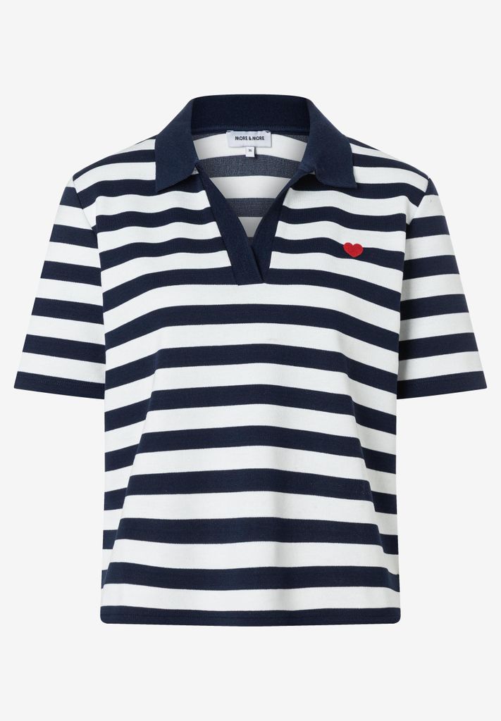 MORE & MORE Polo-Shirt with Stripes classic blue of 34