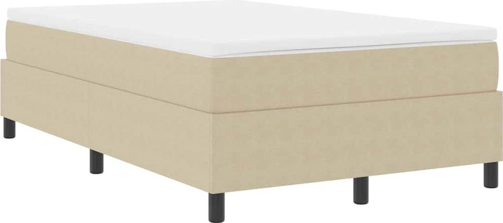 vidaXL Boxspringbett Hellgrau und Weiß 120 x 190 cm Produktbild 