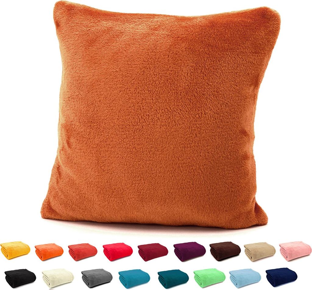 heimtexland ® Flanell Kuschel Kissen Super Soft Plüsch Deko Produktbild 