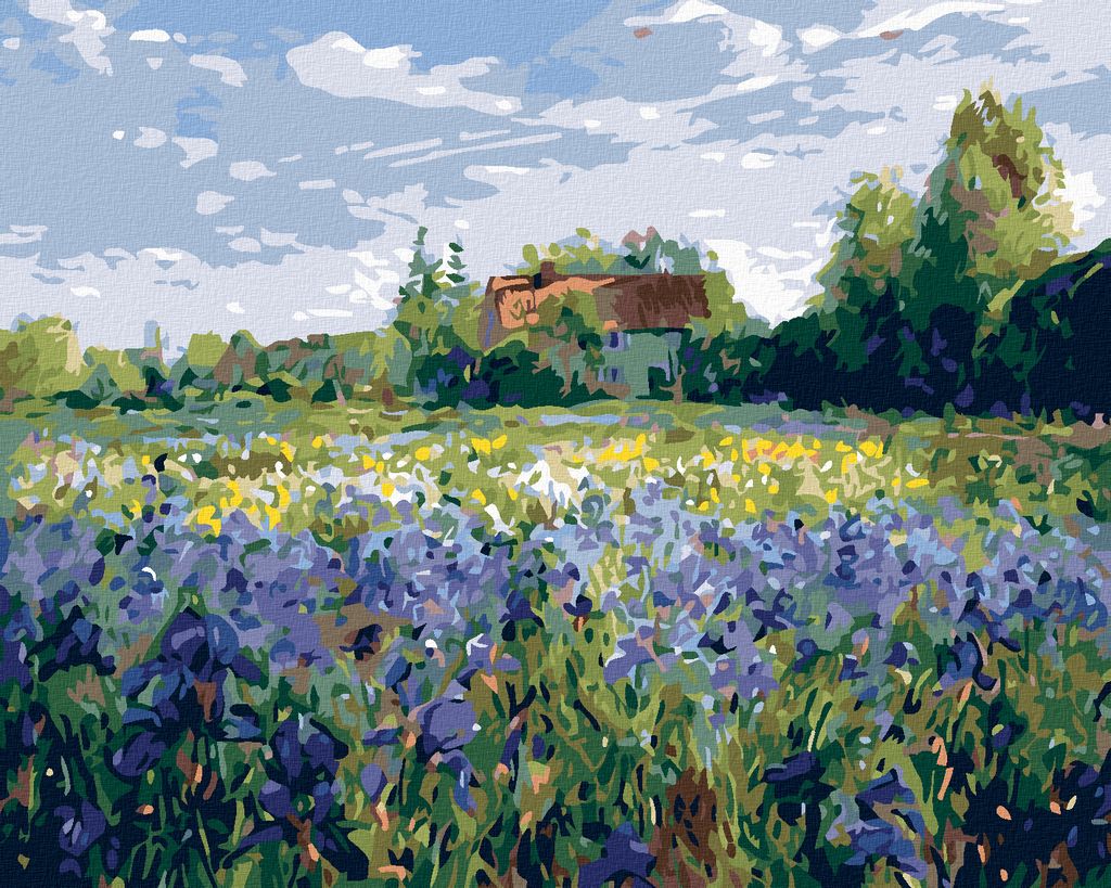 Diamondi - Diamond painting - HAUS AUF DEM LAND, 40X50 cm, ohne Keilrahmen