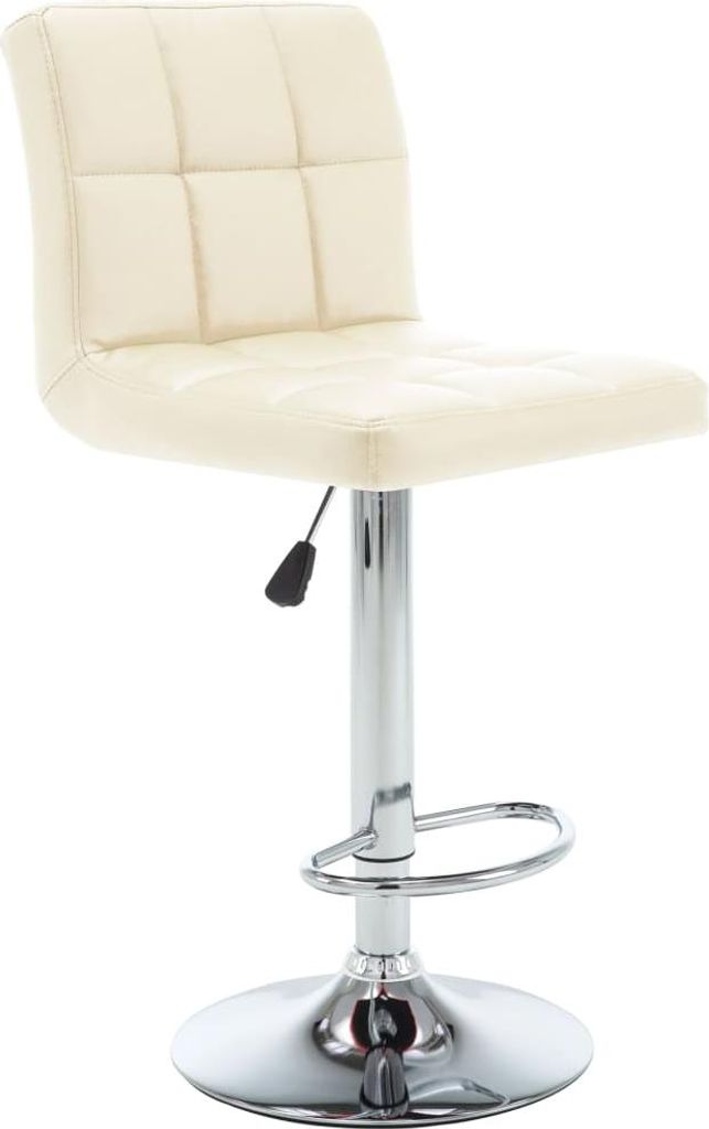 vidaXL Barhocker 2 Stk. Creme Kunstleder