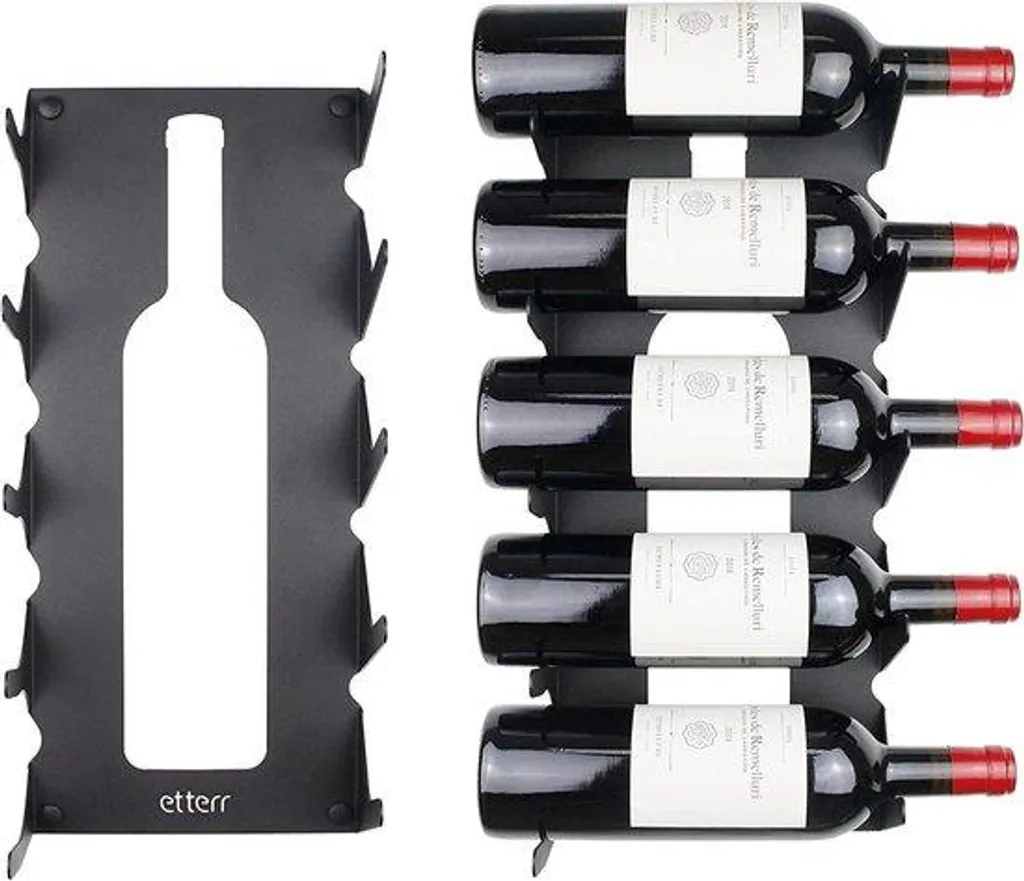 Range-bouteilles mural en acier blanc 12 emplacements avec habillage